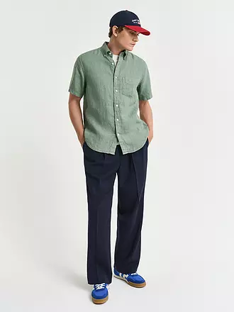 GANT | Chemise en lin coupe regular | olive